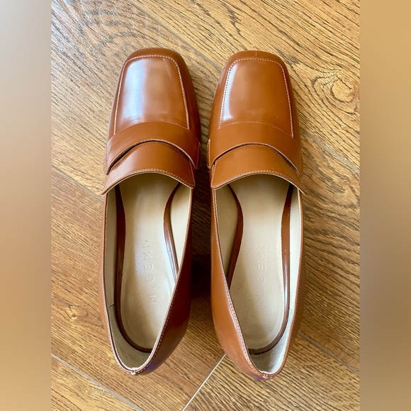 M. Gemi Brown Leather Block Heels - Picture 2 of 9